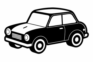 toy car line art silhouette vector illustration