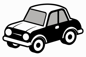 toy car line art silhouette vector illustration
