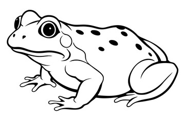toad line art silhouette vector illustration