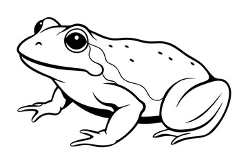 toad line art silhouette vector illustration