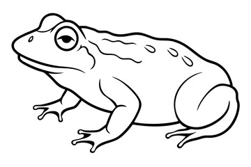 toad line art silhouette vector illustration