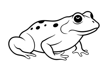 toad line art silhouette vector illustration