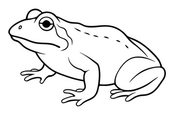 toad line art silhouette vector illustration
