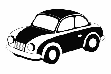 toy car line art silhouette vector illustration