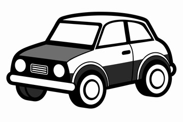 toy car line art silhouette vector illustration