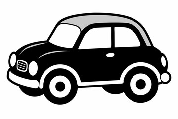 toy car line art silhouette vector illustration