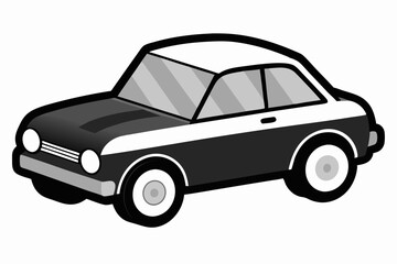 toy car line art silhouette vector illustration