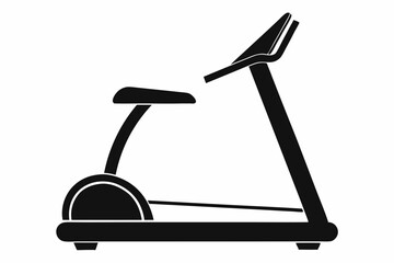 treadmill line art silhouette vector illustration