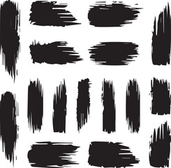 Black brush strock set 