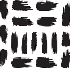 Black brush strock set 