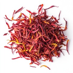 Isolated dried red hot chili peppers offer a spicy, vibrant red ingredient for cooking