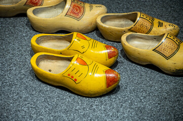 Traditinal Dutch old wooden choes clomps