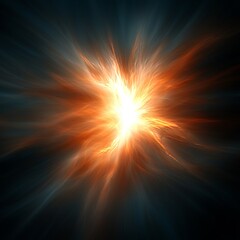 Obraz premium Digital Rendering of a Fiery Explosion