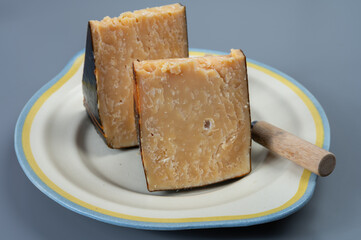 Cheese collection, old matured Austrian cow cheese alpenberger, made in Tirol, Austria