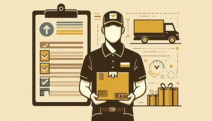 Delivery service operations warehouse infographic logistics informative overview