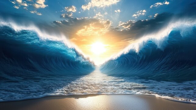 Moses performed a miracle by parting the Red Sea, creating a pathway through the ocean.