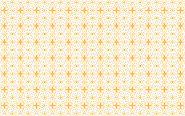 Geometric pattern with flower pattern design premium vector