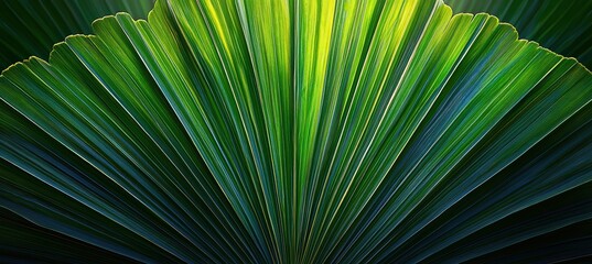 Obraz premium Intricate patterns of a tropical leaf bathed in natural light