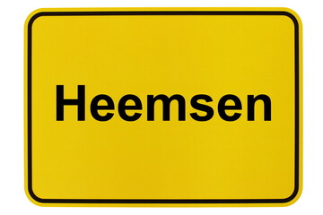 Illustration eines Ortsschildes der Gemeinde Heemsen in Niedersachsen