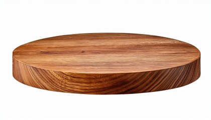 wooden round podium on a transparent background isolated background
