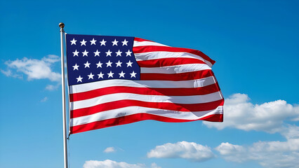 American flag an happy Independence Day and 4th July unite states.
