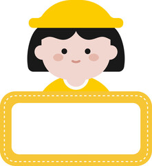 어린이집 유치원 귀여운 어린이 이름표