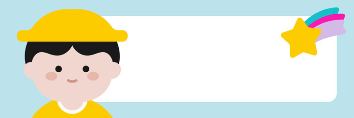 Fototapeta premium 귀여운 어린이 이름표 