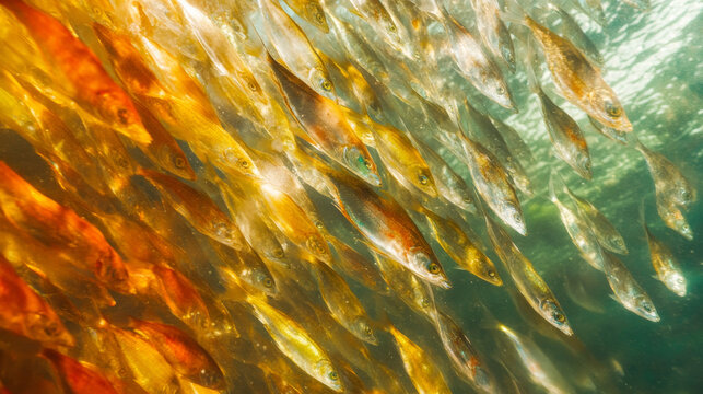 A vast school of shimmering bigeye scad, also known as Selar crumenophthalmus, moves in unison across the tropical waters of Bonaire, highlighting the region&acirc;&euro;&trade;s rich marine biodiversity
