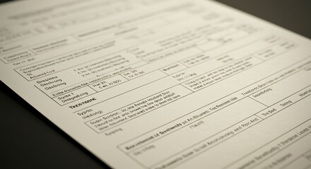 Obraz premium Analyzing Formal Document Details for Legal or Business Examination Purposes