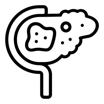 pancreas cancer icon line