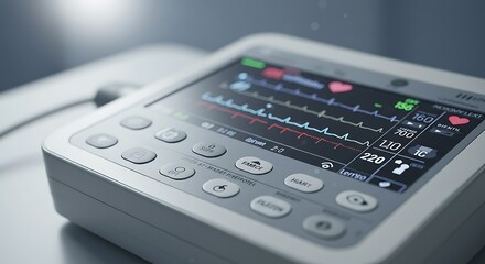 Obraz premium Monitoring Patient Vital Signs with Modern Medical Device in Hospital