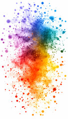 Abstract Rainbow Paint Splashes