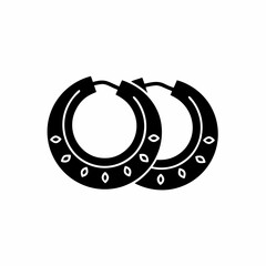 Naklejka premium creative details Hoop Earrings Icon vector illustration 