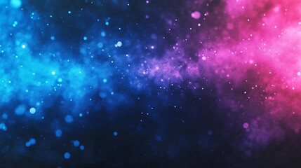 Fototapeta premium Abstract Blue Pink Nebula Cosmic Background Digital Art Design Galaxy Space Universe Stardust Particles Glowing Bright Vivid Energetic Fantasy 