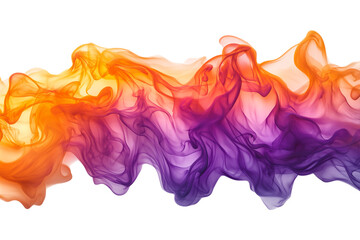Naklejka premium Orange, purple and pink flames isolated on transparent background