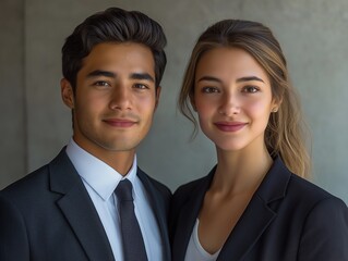 Dynamic Professional Duo: Inspiring Teamwork Synergy in a Modern Office Setting