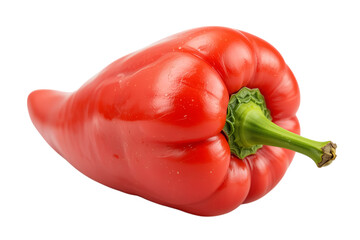 Red bell pepper close-up kitchen setting food photography natural light fresh ingredients, isolated on white or transparent background