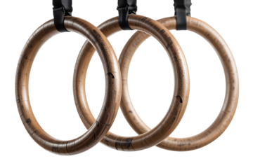 Gymnastics training action indoor gym photography athletic environment close-up strength concept, isolated on white or transparent background