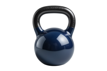 Weightlifting workout equipment gym kettlebell fitness center close-up exercise benefits, isolated on white or transparent background