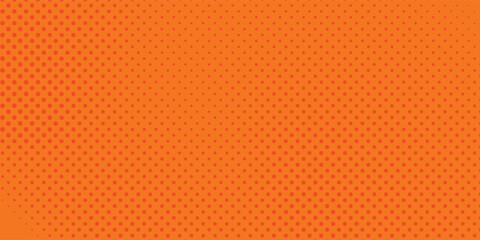 Dots halftone orange color pattern gradient texture with technology digital background. Dots pop art comics with summer background arts modern orange