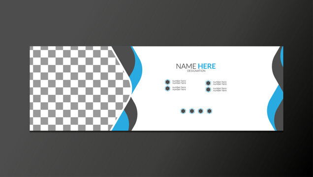Corporate, Modern and Professional Email Signature. Creative Multipurpose business email signatures