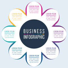 Infographic design 8 options information