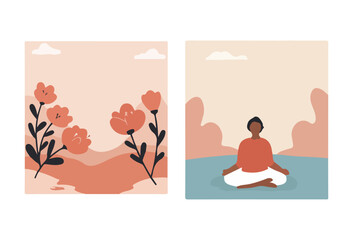 Mental Health illustrations each card features messages and illustrations that promote mental well being, self care, and awareness, making them perfect for spreading encouragement and understanding