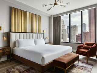 Luxury Hotel Room with City View