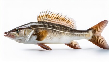 Fototapeta premium topmouth culter fish isolated on white background