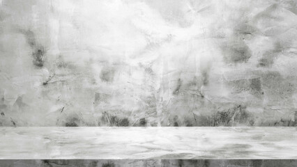 Gray concrete background studio podium, empty cement wallpaper room backdrop, used for product placement or display.
