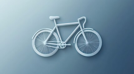 Minimalist Bicycle Design with Intricate Line Art on Gradient Background