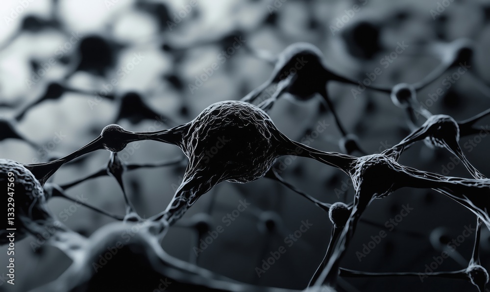 Poster abstract representation of interconnected neurons in a neural network