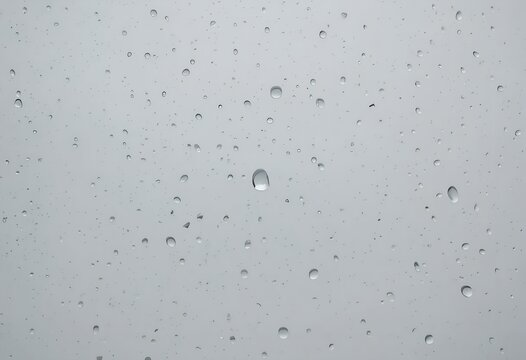 Rain drops falling on glass window overcast weather nature photography close-up view