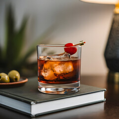 drink standing on the book